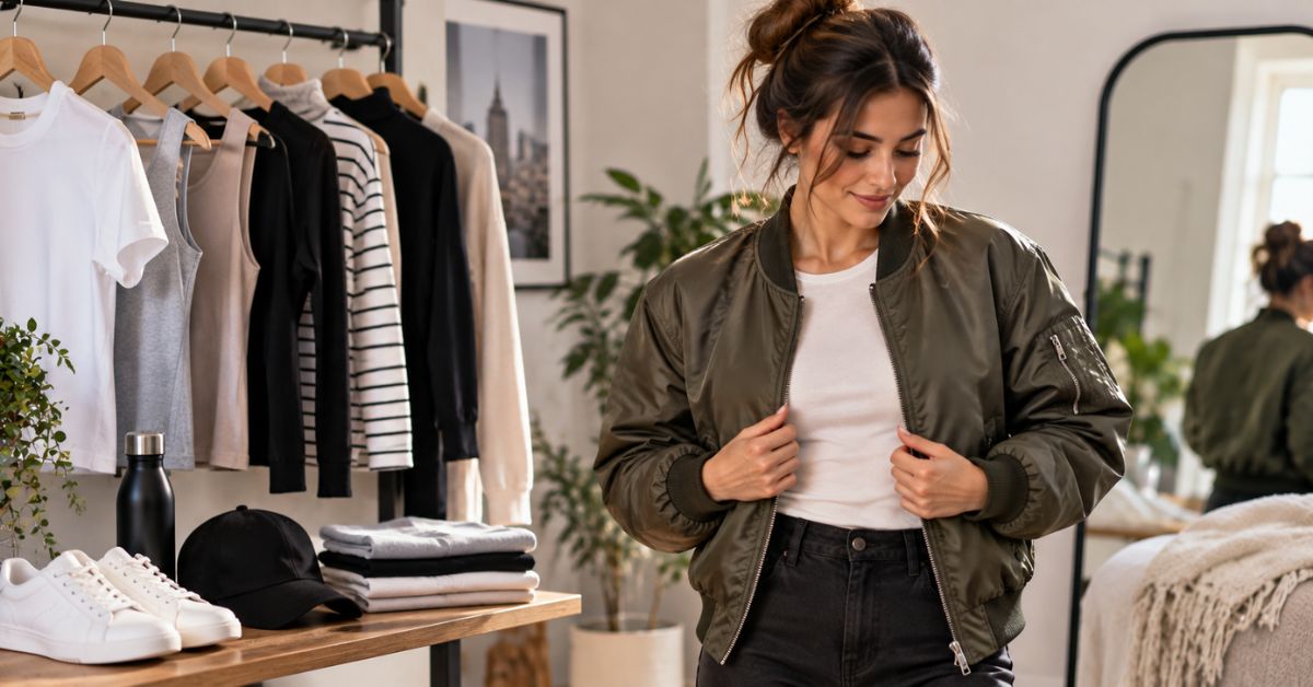 What to Wear Under a Bomber Jacket Without Adding Bulk