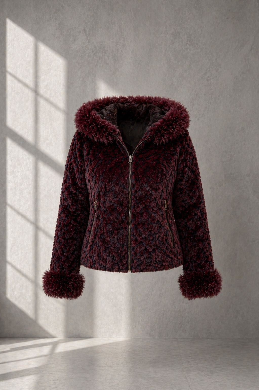 Dimond Mink with the real Fox Fur Training on the Hood and Sleeves